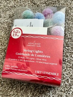 Ashland Pastel Pom-Pom String Lights - Pink, Blue, Green, Lavender